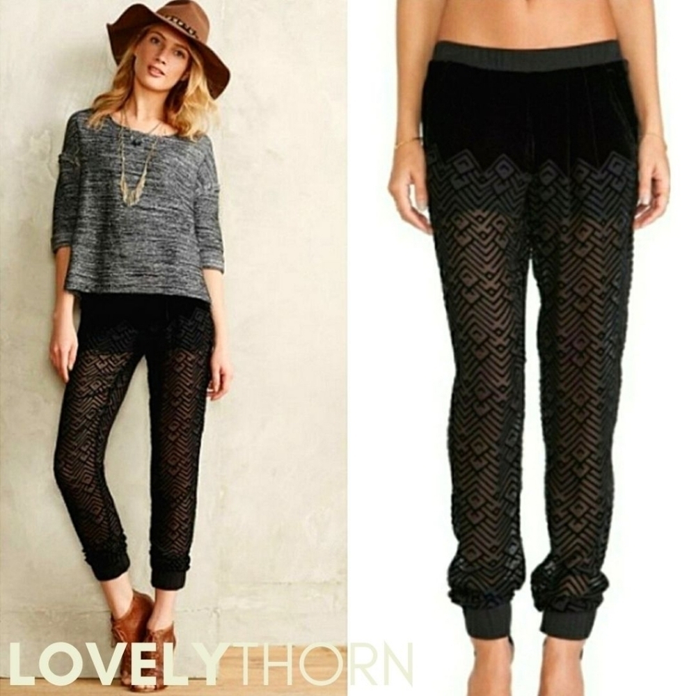 CYNTHIA VINCENT // ltd ed 12th street burn out velvet joggers